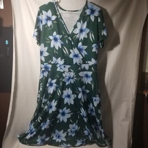 Faux Wrap Dress Floral Print